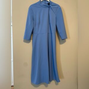 Donna Morgan Long Sleeve Blue Dress